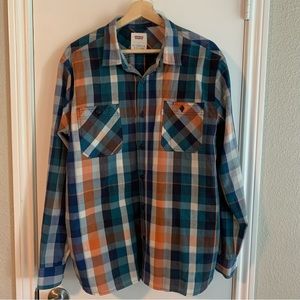 Levi’s Long Sleeve Lightweight Plaid Button Down Shirt- Men’s Large
